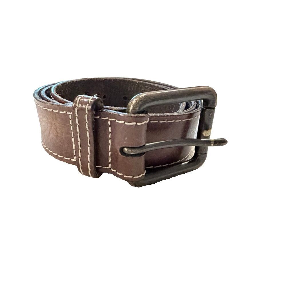Banana Republic Brown Leather Men’s Belt Sz 38 42" Long 1.5" Wide Preppy Classic